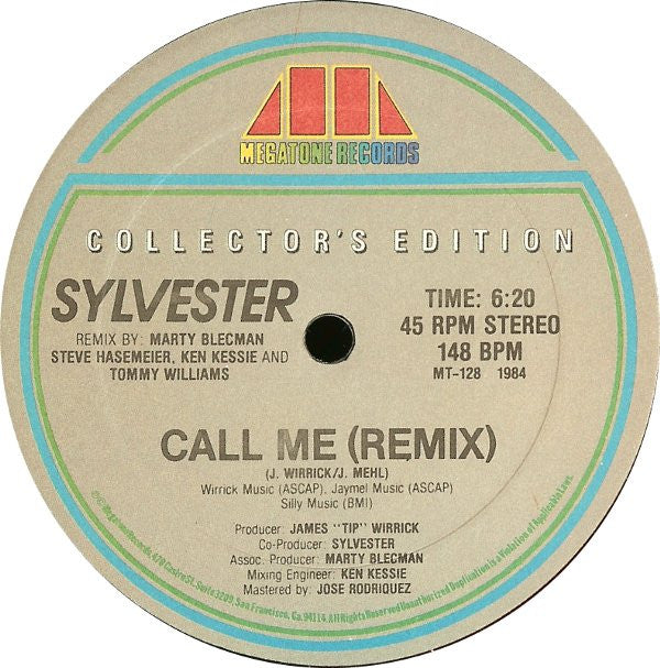 Sylvester : Call Me (Remix) / Good Feelin' (12")