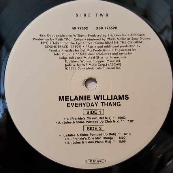 Melanie Williams : Everyday Thang (12")