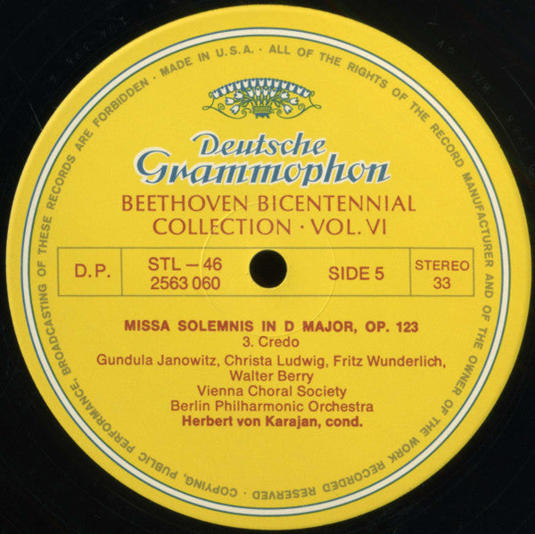 Münchener Bach-Chor And Münchener Bach-Orchester Conducted By Karl Richter, Wiener Symphoniker Conducted By Ferdinand Leitner, Berliner Philharmoniker Conducted By Herbert Von Karajan Playing Choral Music Of  Ludwig Van Beethoven : Choral Music (5xLP, Comp + Box)