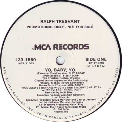 Ralph Tresvant : Yo, Baby, Yo! (12", Promo)