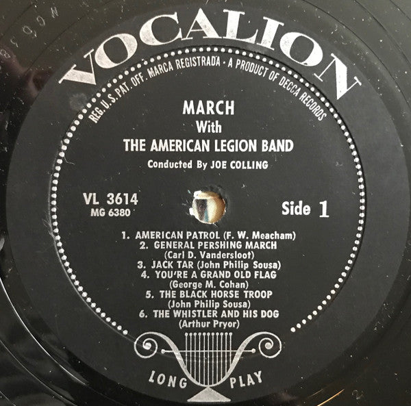 American Legion Band Conducted By Joe Colling : March With The American Legion Band (LP, Comp)