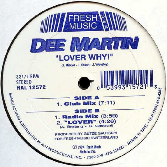 Dee Martin : Lover Why! (12")