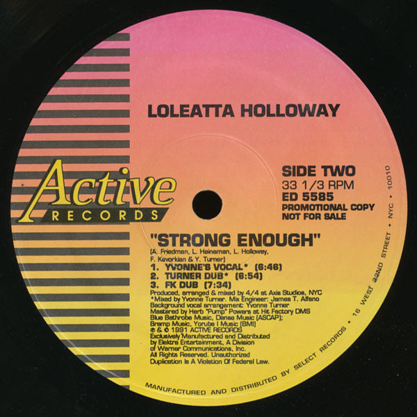Loleatta Holloway : Strong Enough (12", Ltd, Promo)