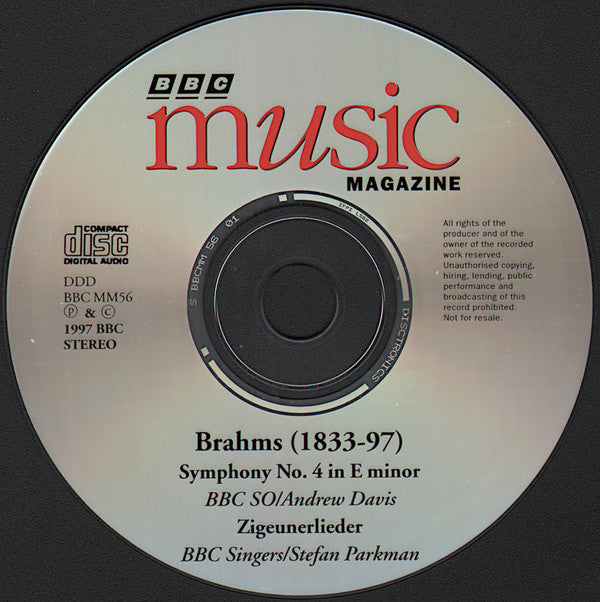 Johannes Brahms - BBC Symphony Orchestra Conducted By Andrew Davis, BBC Singers Conducted By Stefan Parkman : Symphony No. 4 / Zigeunerlieder (CD, Album)