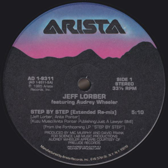 Jeff Lorber Featuring Audrey Wheeler : Step By Step (12", RCA)