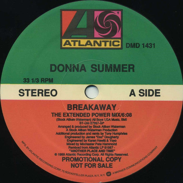 Donna Summer : Breakaway (12", Promo)