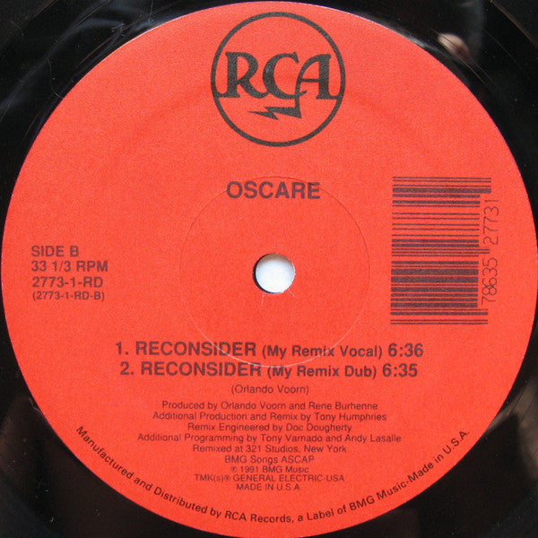 Oscare : Reconsider (12")