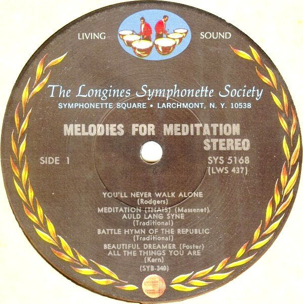 The Longines Symphonette : Melodies For Meditation (LP, Album)