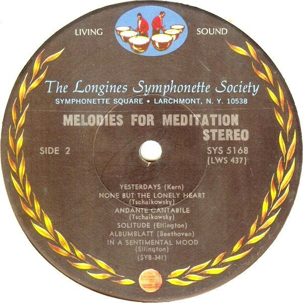 The Longines Symphonette : Melodies For Meditation (LP, Album)