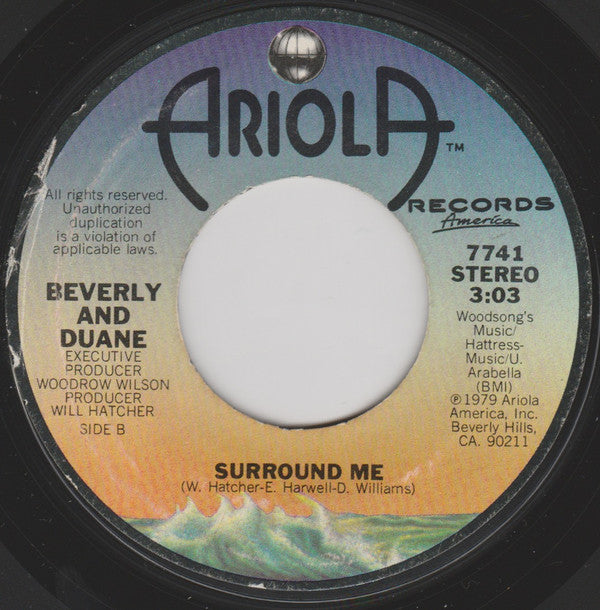 Beverly And Duane : Living In A World / Surround Me (7", Single)