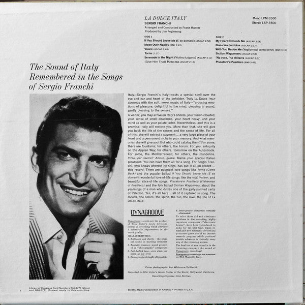 Sergio Franchi : La Dolce Italy (LP)