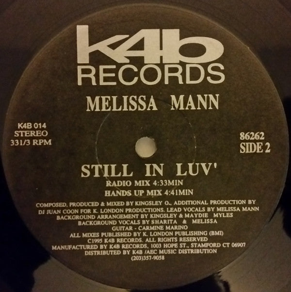 K London Posse Featuring Sharita / Melissa Mann : Rise Above / Still In Luv' (12")