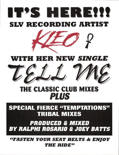 Kleo : Tell  Me (12", Promo)