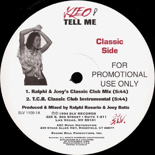Kleo : Tell  Me (12", Promo)