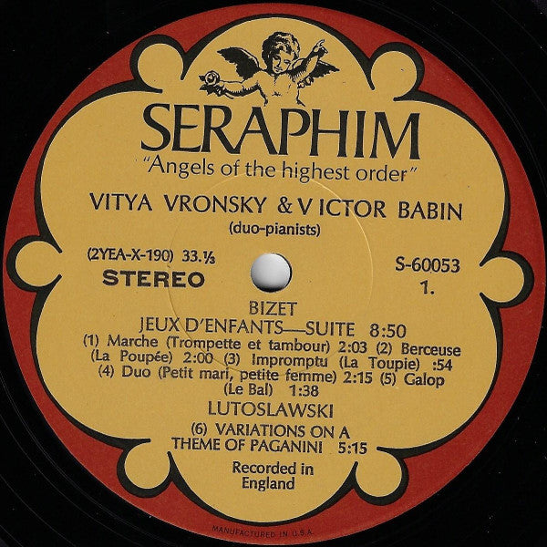 Vronsky And Babin, Sergei Vasilyevich Rachmaninoff, Georges Bizet, Witold Lutoslawski : Symphonic Dances / Jeux D'Enfants - Suite / Variations On A Theme Of Paganini (LP)
