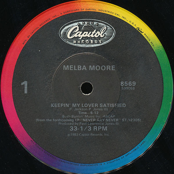 Melba Moore : Keepin' My Lover Satisfied (12")