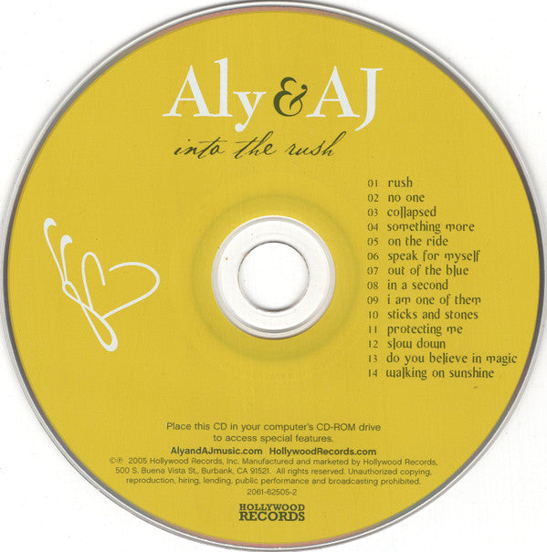 Aly & AJ : Into The Rush (CD, Album)