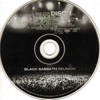 Black Sabbath : Reunion (2xCD, Album, Dig)