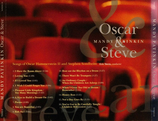 Mandy Patinkin : Oscar & Steve (CD, Album)