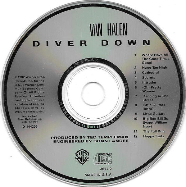 Van Halen : Diver Down (CD, Album, Club, RE)