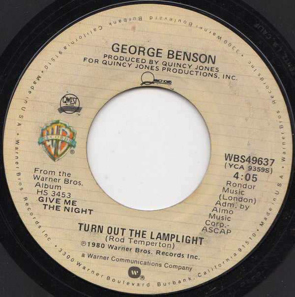 George Benson : Midnight Love Affair (7")