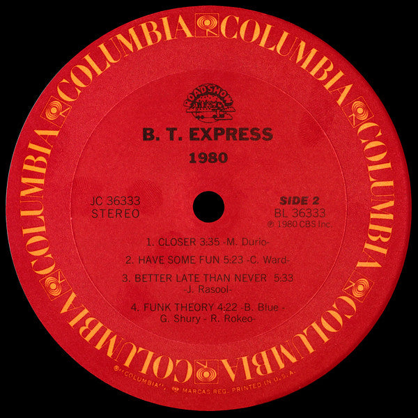 B.T. Express : 1980 (LP, Album, Ter)