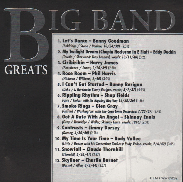 Various : Big Band Greats (CD, Comp)