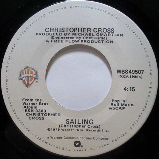 Christopher Cross : Sailing (7", Single, Spe)
