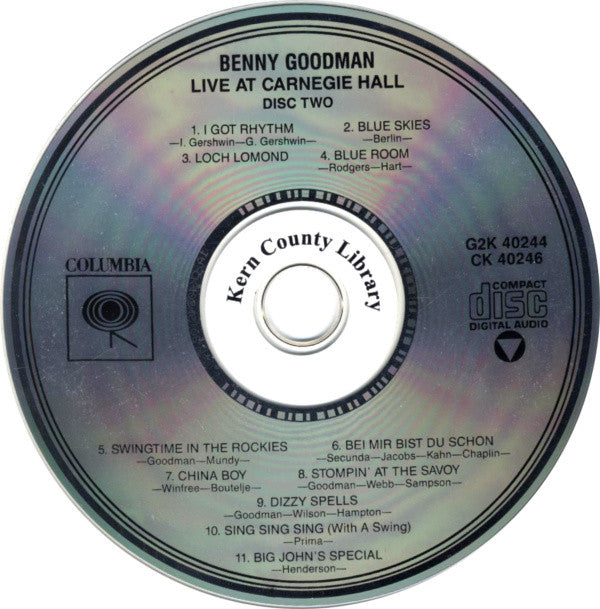 Benny Goodman : Live At Carnegie Hall (2xCD, Album, RE, RM)