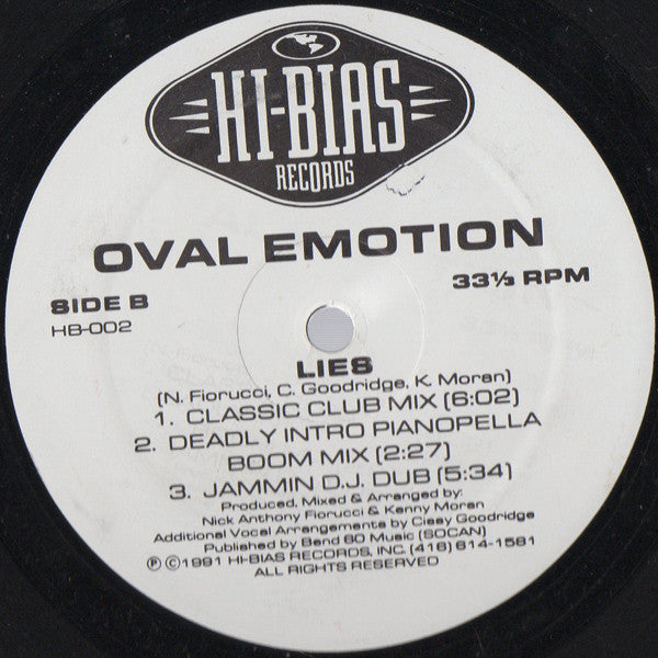 Oval Emotion : Go Go / Lies (12")
