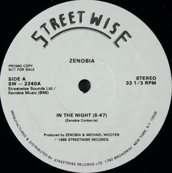 Zenobia Conkerite : In The Night (12", Promo)