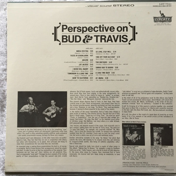 Bud And Travis : Perspective On Bud & Travis (LP, Album)