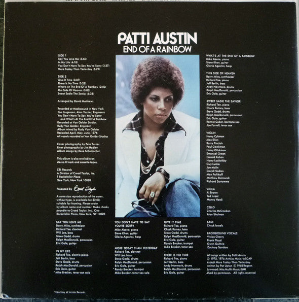 Patti Austin : End Of A Rainbow (LP, Album)