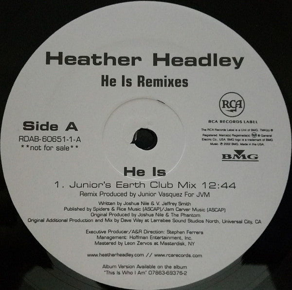 Heather Headley : He Is (2x12", Promo)
