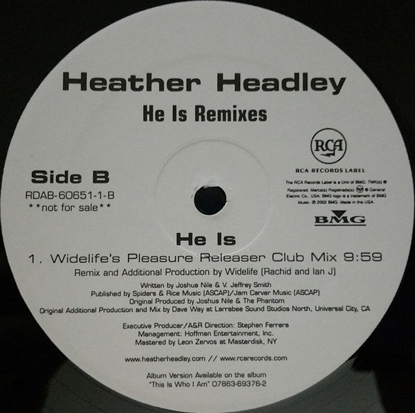 Heather Headley : He Is (2x12", Promo)