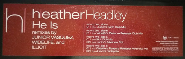 Heather Headley : He Is (2x12", Promo)