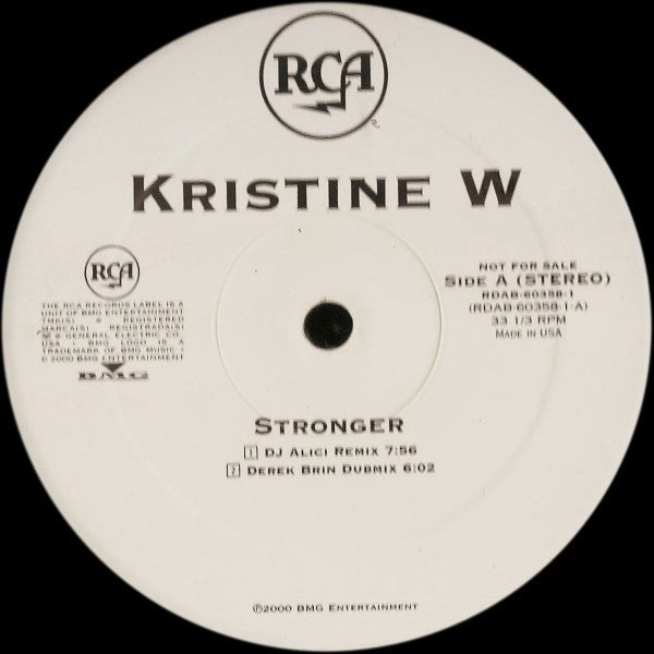 Kristine W : Stronger (12", Promo)