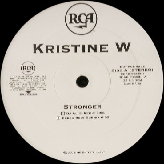 Kristine W : Stronger (12", Promo)