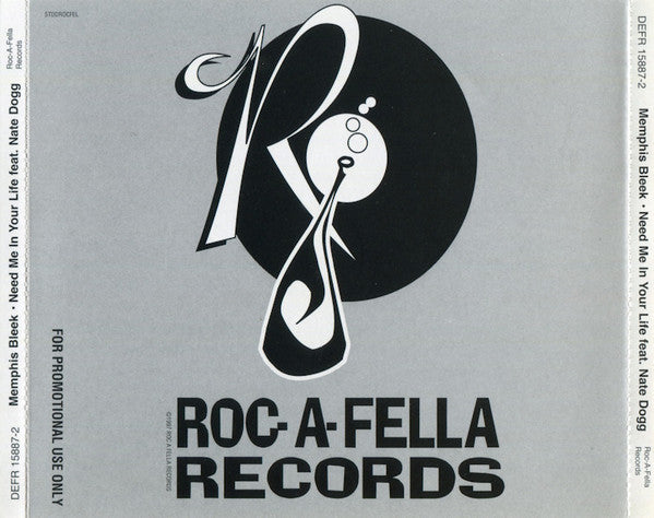 Memphis Bleek Featuring Nate Dogg : Need Me In Your Life (CD, Single, Promo)