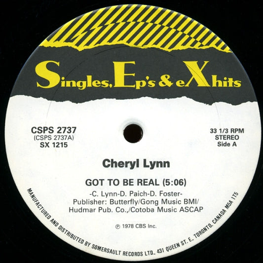 Cheryl Lynn : Got To Be Real / Star Love (12", RE)