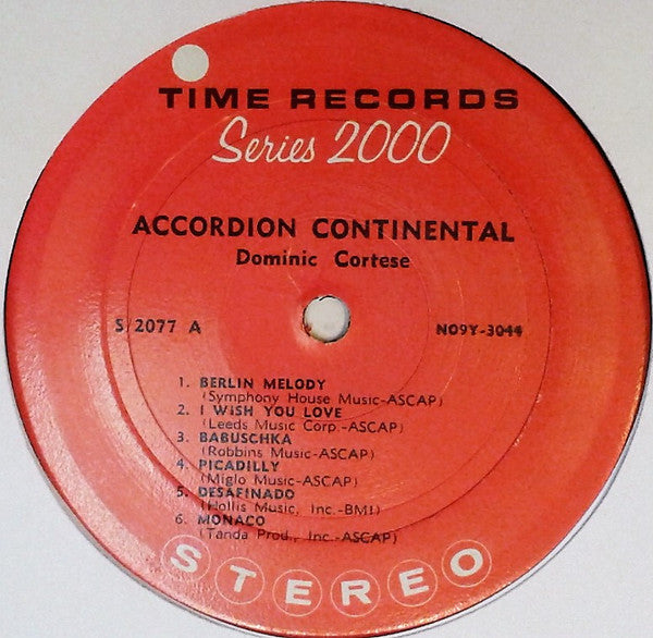 Dominic Cortese : Accordion Continental (LP)