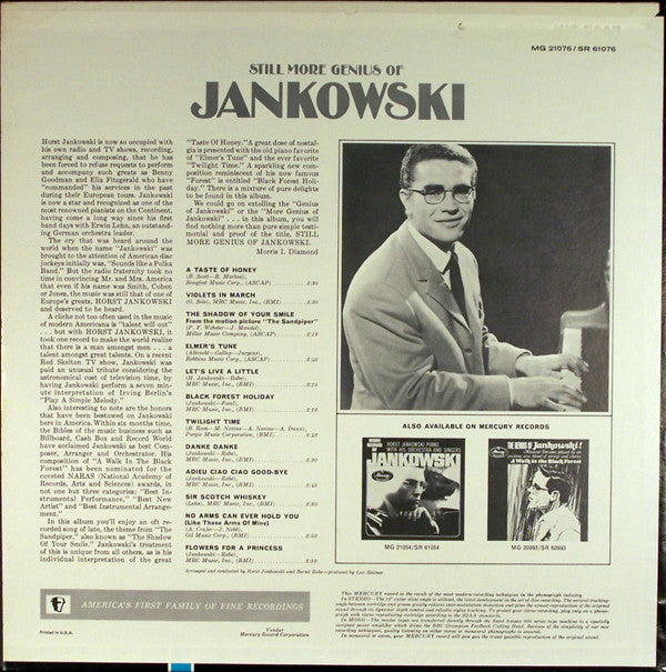 Horst Jankowski : Still More Genius Of Jankowski (LP, Mono)
