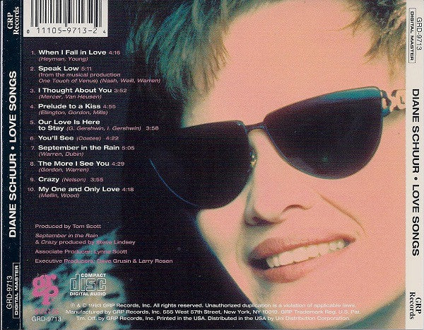 Diane Schuur : Love Songs (CD, Album)