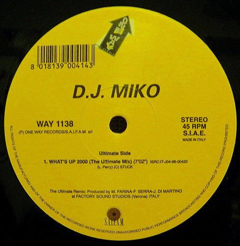 DJ Miko : What's Up 2000 (12")