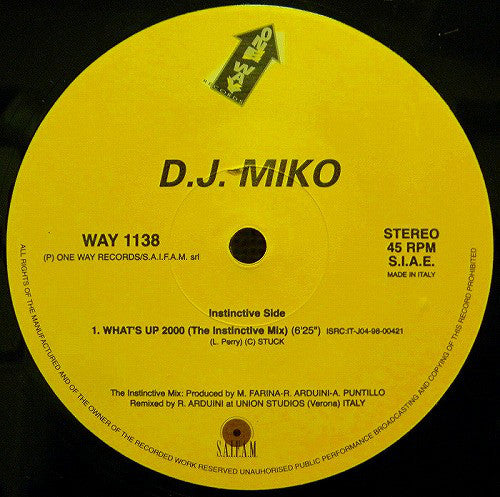 DJ Miko : What's Up 2000 (12")