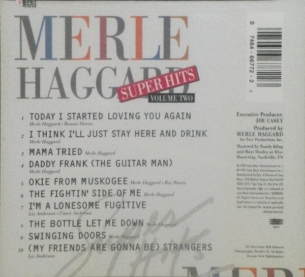 Merle Haggard : Super Hits Volume Two (CD, Comp)