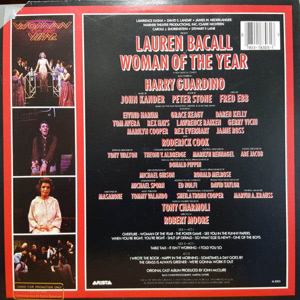 Lauren Bacall, Harry Guardino, John Kander, Peter Stone (2), Fred Ebb : Woman Of The Year (The Original Broadway Cast) (LP, Album)