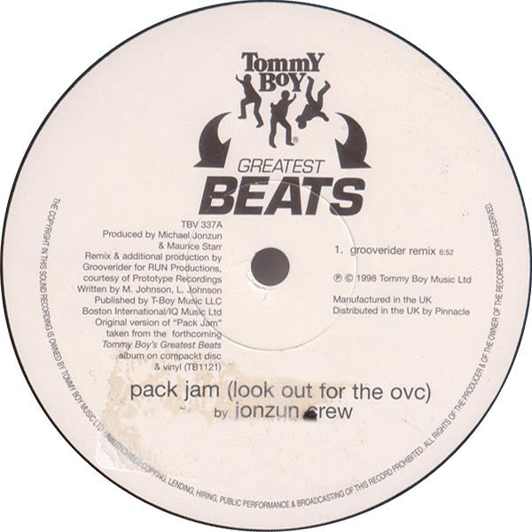 The Jonzun Crew : Pack Jam (Look Out For The Ovc) (12")