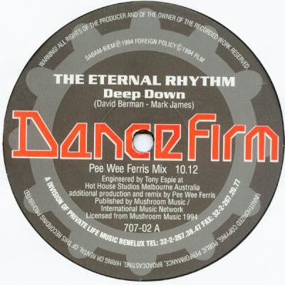 Eternal Rhythm : Deep Down / Tranzlusion (12")