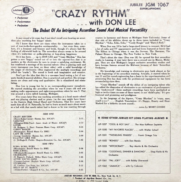 Don Lee (3) : Crazy Rhythm (LP)